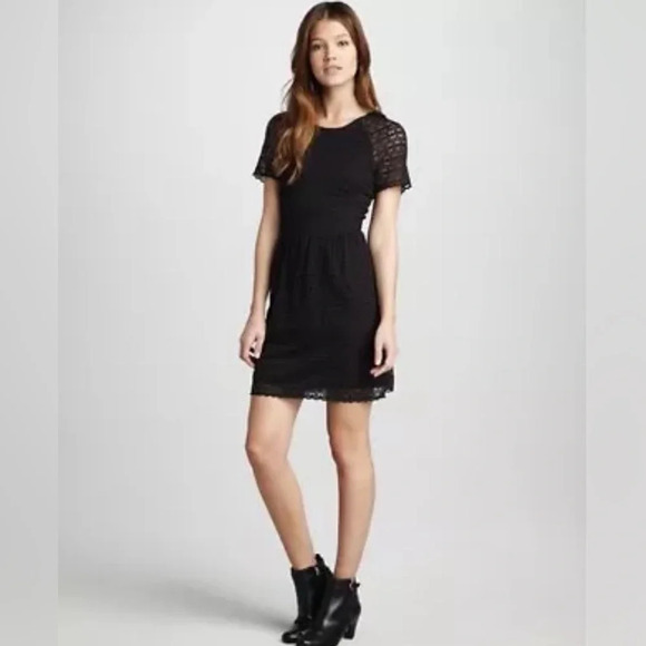 Free People Dresses & Skirts - Free People Ladies Black Mini Lace Dress, Size 6